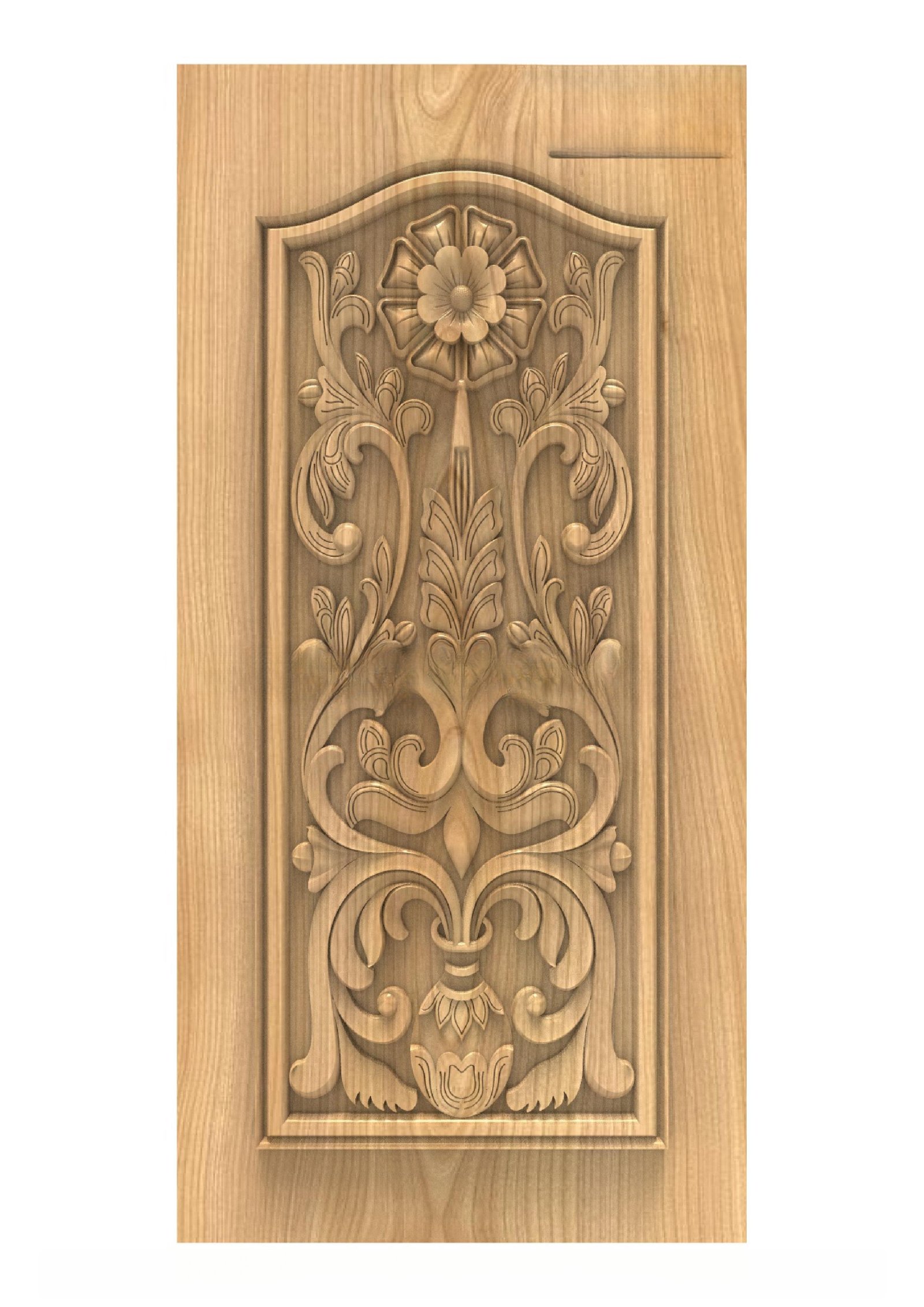 GSK DELITE DOORS - DL-46 Classic Floral Motif Elegance Wood Carving Door 3D Model